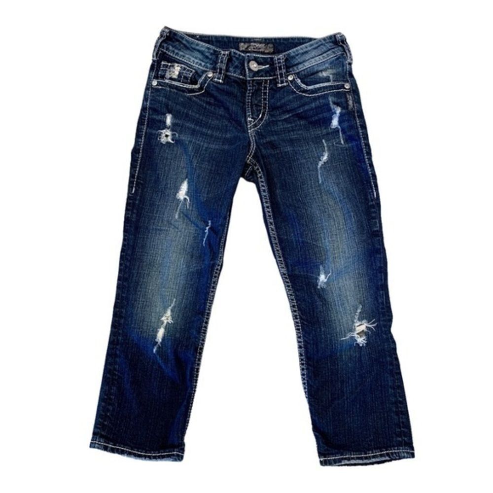 Silver Jeans Suki‎ Flap Pocket Capris 26 - Picture 2 of 13